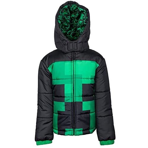 Minecraft Creeper Little Boys Zip Up Winter Coat...
