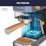 Laekerrt 20 Bar Espresso Maker CMEP01 with Milk Frother Steamer, Home Expresso Coffee Machine for Cappuccino and Latte (Navy Blue, Stainless Steel) Gift for Coffee Lovers, Father - Image 3