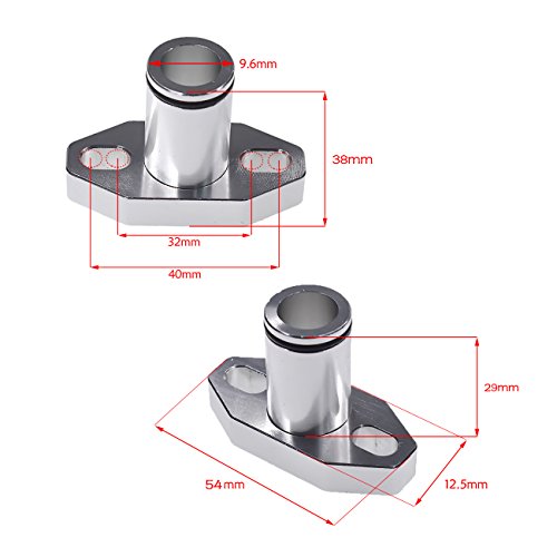 Image of Mingdun CNC 32mm-40mm Intake Manifold with Connector For 49cc 66cc 80cc Motorized Bicycle Bike Silver
