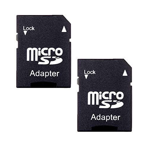 KAIAIWLUO Adaptateur Ultra Micro SD,2 PCS Adaptateur de Carte SD pour Cartes Micro SD pour Tablette Mobile Noir