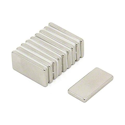 Magnetastico® | 10 pcs 20x10x2 mm neodymium rectangular magnets N52 | Extra strong cuboid magnets | Neo magnets bar | Super power mini magnets N52 | Fridge magnet Permanent magnet Whiteboard magnet Cover