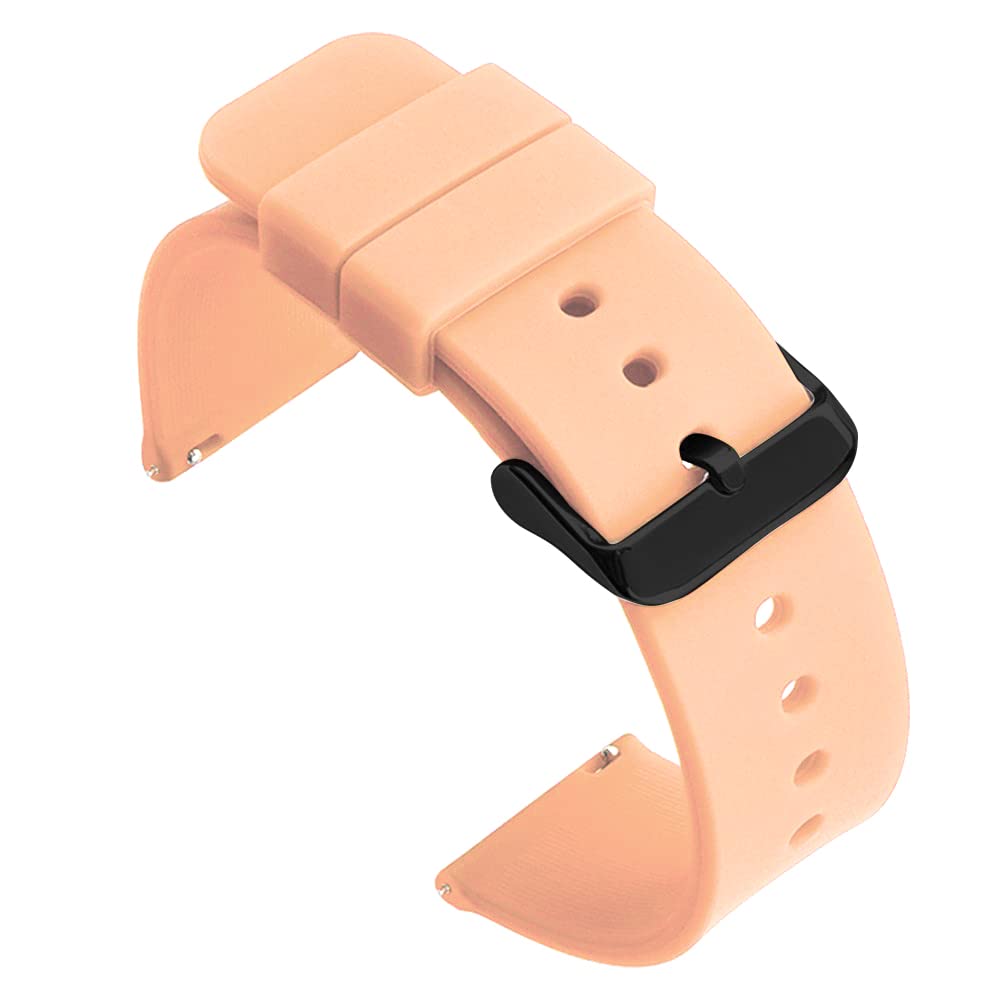 Prolet 20MM Silicone Strap Compatible with Amazfit GTS 2 Mini, Amazfit Bip/Bip U/Pro/Lite, Bip S, Amazfit GTS/ 2/2e, Samsung Galaxy Watch 4/ Watch 5 Compatible All 20MM Watches (Baby Pink)