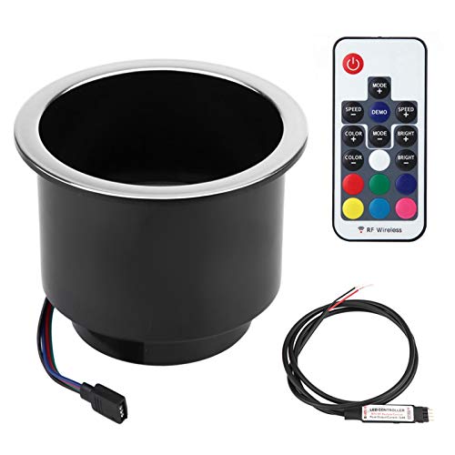 Portavasos LED con luz RGB y control remoto miniatura 2