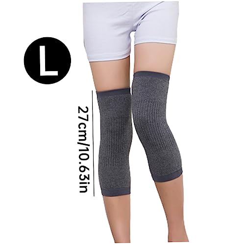Womens Mens Winter Knee Brace Leg Knee Warmers Sleeve Wrap Stretchy Thermal Thick Cashmere Wool Knee Pad Support 1 pair for Sports4