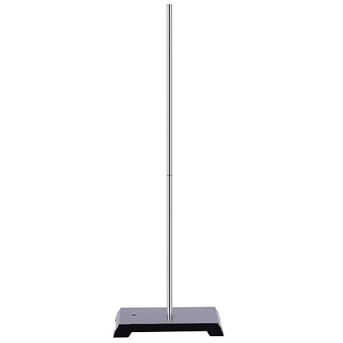 Miniatura 4 de stonylab Soporte de laboratorio, soporte de anillo de soporte de hierro fundido de 8 x 5 pulgadas con varilla de 22.44 pulgadas para laboratorio