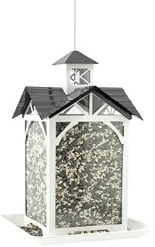 Heritage Farms Woodlink Modern Farmhouse Metal & Glass Stable Bird Feeder