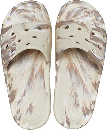 Crocs Unisex Classic Tie Dye Slides Sandal, Bone/Multi, Numeric_9 US Men | Image 3