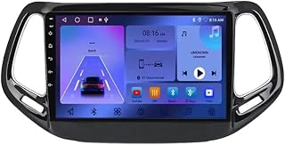 Trådlös Carplay-skärm Bilradio för Jeep Compass 1 Apple CarPlay Android Auto GPS-navigering Röststyrning 8 Core Wifi 4G+64G,2017-2019