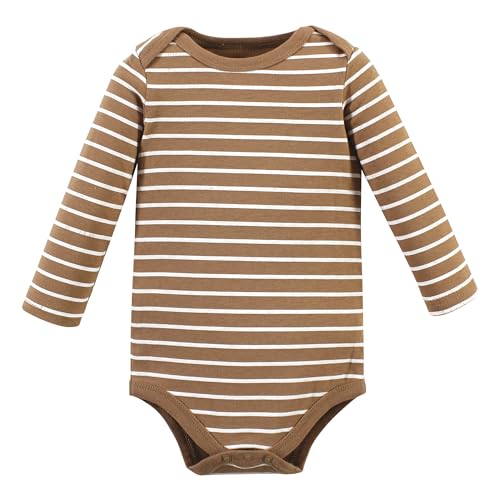 Image of Hudson Baby baby-boys Cotton Long-sleeve Bodysuits 5-pack