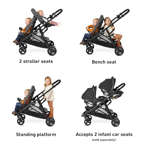Graco 2139826 Ready2Grow Lx 2.0 Double Stroller Features Bench Seat And Standing Platform Options thumb #2