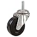 2 in. Soft Rubber Threaded Stem Casters with 80 lb. Load Rating (2 per Pack)