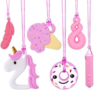 Sensory Chew Necklaces for Girls, 6...