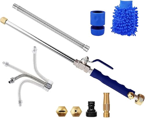 Lance haute pression pour nettoyeur haute pression pour jardin, pulvérisateur d'arrosage portable avec embout universel pour tuyau et buse à jet d'eau haute pression...