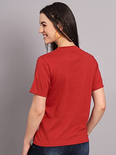 Image of THE DRY STATE Womens Cotton Half Sleeve Round Neck Tshirt