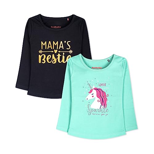 Image of Real Basics Girls Regular Fit Full Sleeves Tshirt (Pack of 2)