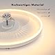 AOEH Deckenventilatoren Mit Beleuchtung LED Dimmbar Deckenlampe Mit Ventilator 6 Wind Modern Runde Leise Fan Deckenleuchte Mit Fernbedienung,47w Weiß Deckenventilator Für Schlafzimmer Wohnzimmer,40cm