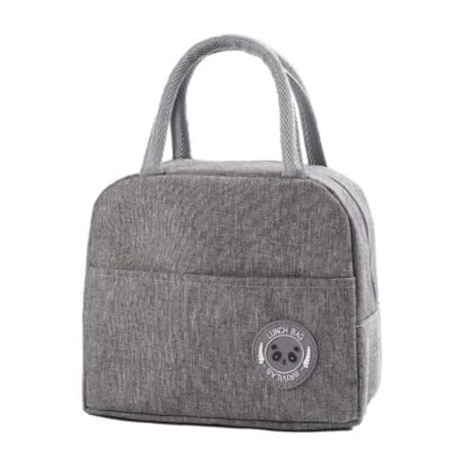 1 Bolsa Térmica Feminina Fitness Marmita Viagem Nécessaire Cor:Cinza
