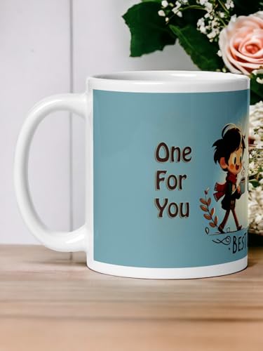 Image of Better Gift Flowers Best Buddies Mug, Round Shaped Multicolor Themed Coffee Mugs, Mug for Gifting, Gifting Items for Family, Friends & Closed Ones