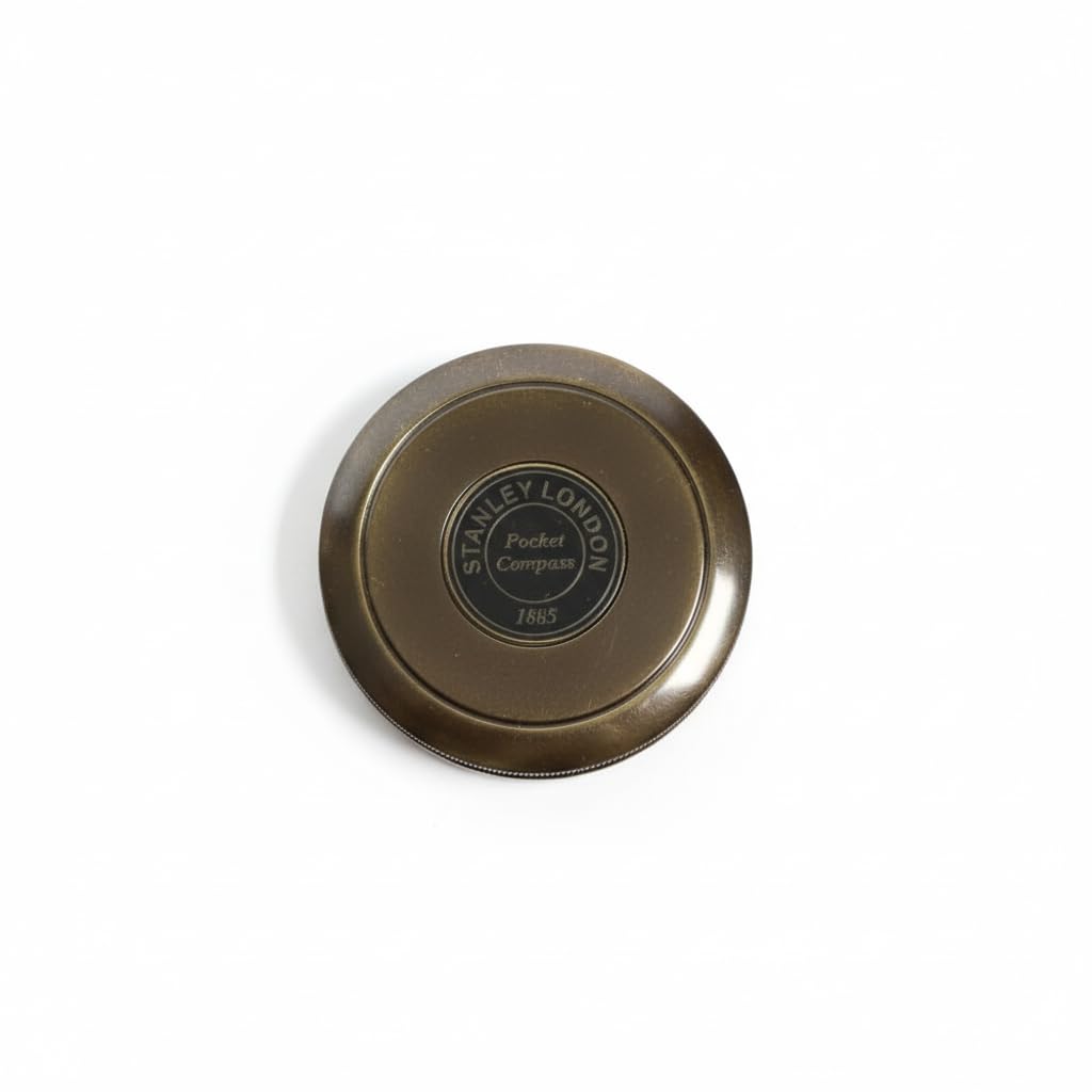 Stanley London 1885 Replica Pocket Compass - Solid Brass Vintage Style Marine Compass for Hiking, Camping & Navigation (NA1177)-image-22