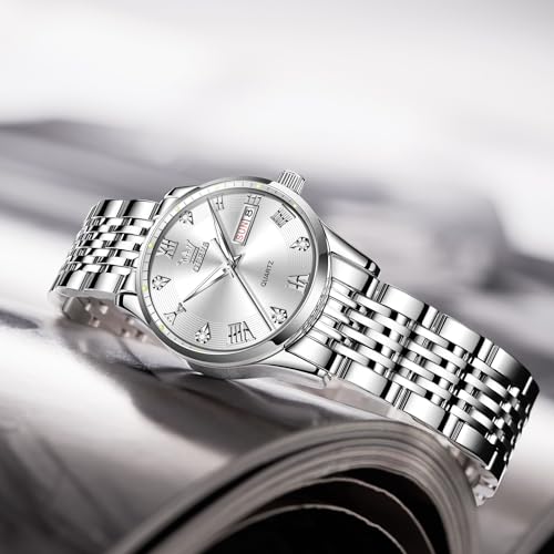 Image of OLEVS Luxury Ladies Watches,Women's Watch with Day and Date,Female Watch for Small Wrist,Gold Stainless Steel Watches for Women,Easy Read Ladies Wrist Watches Waterproof（Adjustable Strap