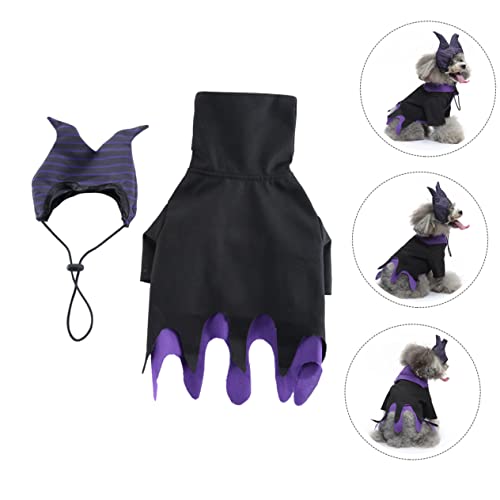 Disfraz para perro bruja S 3 piezas POPETPOP Halloween miniatura 5