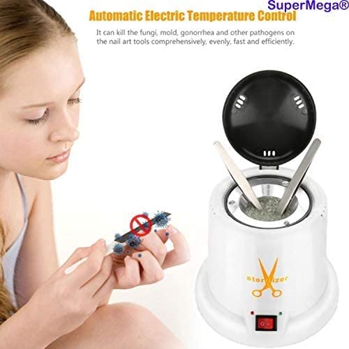 PANDAROJO Esterizador cuarzo Manicura y Pedicura Esterilizador 100W con Bolas de Cuarzo Instrumento Desinfección y Limpieza a 250 Grados para peluqueria y estetica (BLANCO), 1.0 unidad