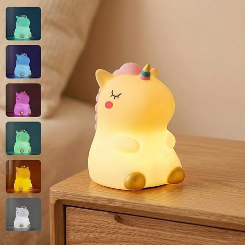 Veilleuse licorne pour chambre d'enfant et table de chevet