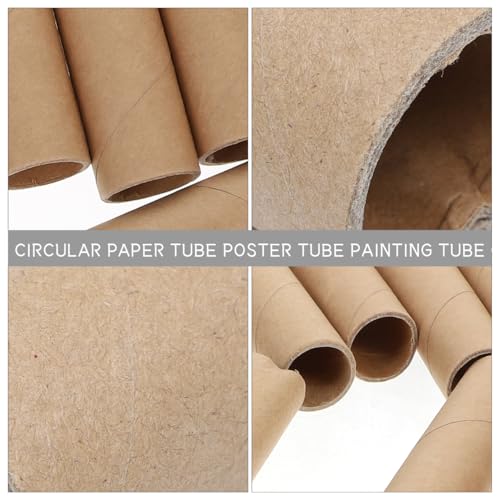 STOBOK 15Pcs Round Cardboard Tubes 4 Inch Paper Rolls for DIY Crafts Kids Art Projects Classroom and Home Use - Image 2