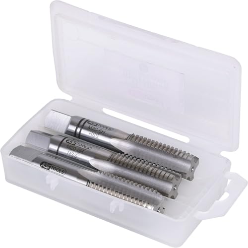 KS Tools 331.0200 Juego de machos de roscar manuales HSS tipo M, M20x2,5,3 pzs