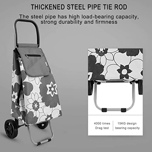WLKINF Einkaufstrolley für Einkaufen, faltbar, tragbar, wasserdicht, für Eltern, um ältere Menschen Qualität zu geben… – Bild 4