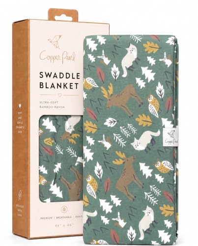 Image of Copper Pearl Swaddle Blankets for Newborns | Soft Stretchy Receiving Blankets for Boys and Girls | Large 46 x 46 Inch Baby Blankets | Lightweight and Breathable Swaddles | Atwood