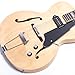 GROTE Jazz Electric Guitar Hollow Body Chrome Hardware (Natural)