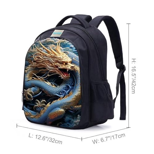 MATMO Kids Dragon Backpack Boys Student School Backpack Bookbag Children School Bag (Dragon Backpack 24-42)2