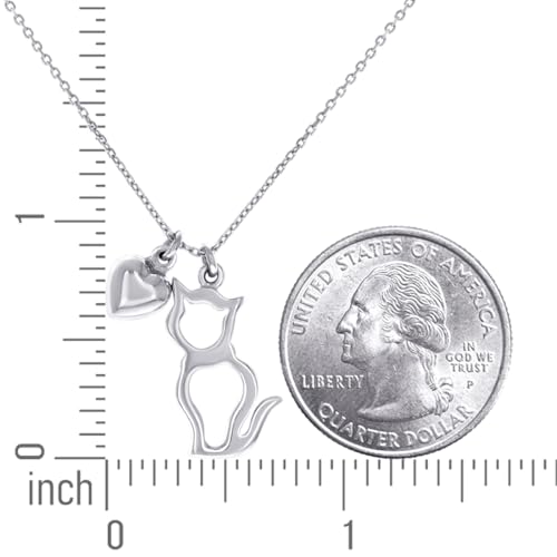 Collier chat argent 925 cœur, l'accessoire idéal pour sublimer vos tenues - 2