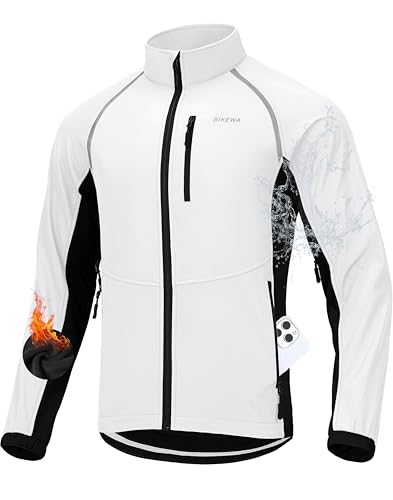 Men's Winter Cycling Jackets Thermal Warm Water Resistant Bike Running