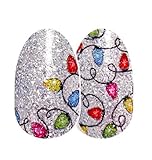 Color Street: Holiday De-light (Silver glitter w. Xmas lights)