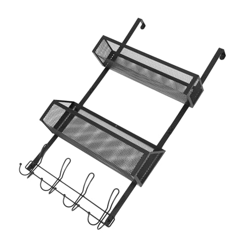 STOBAZA over The Door Storage Rack Mesh Baskets for Bathroom Pantry Door Organizer Shower Caddy