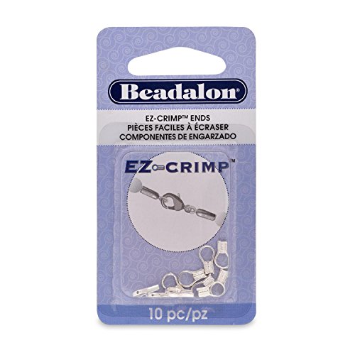 Beadalon Silver Plated EZ-Crimp Cord Ends (10 Beads)