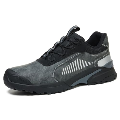 Image of Steel Toe Shoes for Men,Lightweight Work Shoes,Mens Indestructible Safety Boots,Puncture Proof Construction Steel Toe Sneaker.