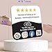 Review Tap Card & Social Media Sign NFC Plate – NFC Review QR Code Sign compatible with Instagram & Facebook QR Code Follow Us – Tap or Scan Business Rating Display with Stand & Adhesive – No App/Fees