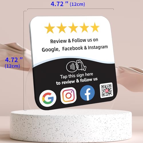 Review Tap Card & Social Media NFC Plate