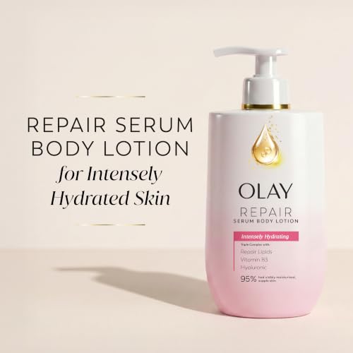 Image of Olay Intensely Hydrating Body Lotion for Women, 96HR Moisture & Lasting Skin Hydration, with Hyaluronic Acid & Niacinamide, Free of Parabens & Phthalates, Ripe Berries & Sweet Vanilla Scent, 17 fl oz