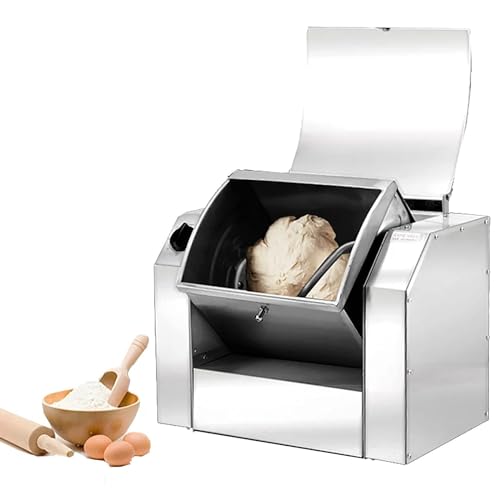 Amasadora comercial de 3, 5, 7 y 8,5 kg, batidora eléctrica de cocina, de acero inoxidable de 1100/1500 W con temporizador, 7 kg.