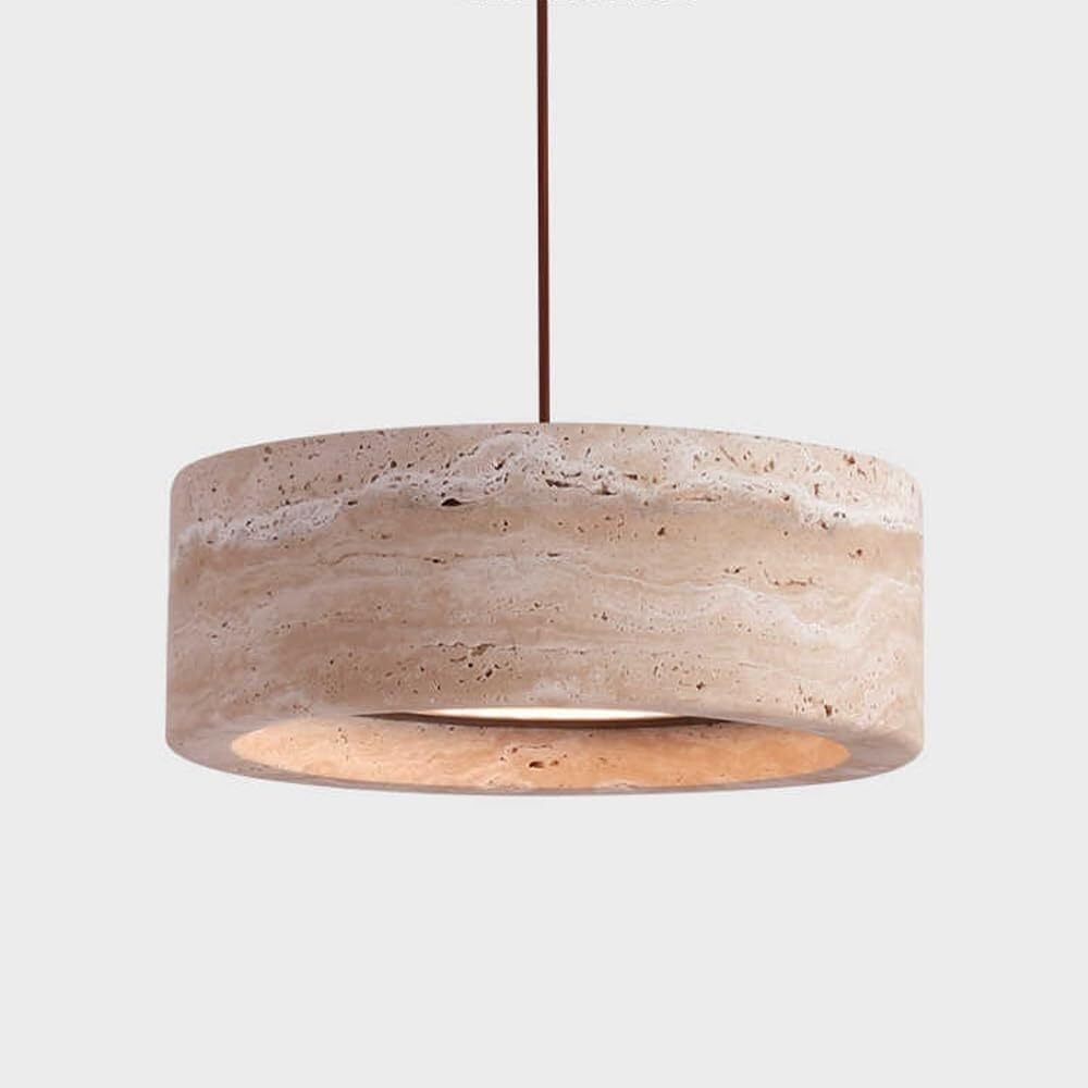 Lampada a sospensione moderna in pietra naturale della metà del secolo