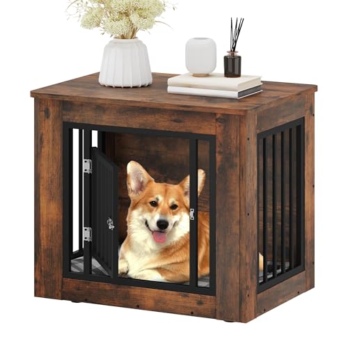 YITAHOME 27.2" L Dog Crate Furniture for Medium Dogs, 2-in-1