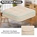 GOFORIT Chair Cushions,Tufted Shredded Memory Foam Chair Pads, Non-Slip Seat Cushions with Removable Cover, 16'' x 16'', Beige
