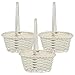 Generic 10 Pcs Rattan Basket Picnic Basket Woven Storage Baskets with Handle Wedding Flower Baskets Rattan Flower Basket for Home&Garden Decor, 10.2X8CM, White, R541KUNNO5F13A18RYGTBYFW0