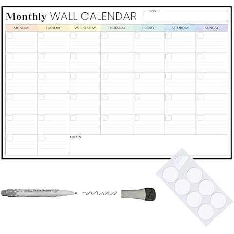 Glacient A1 Reusable Wall Planner Set Cover