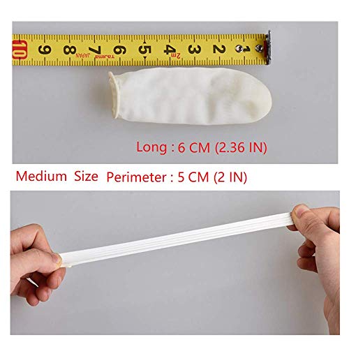 Anslyqa Finger Cots Latex (Medium,1200 Pcs) Disposable Finger Covers Anti Static Rubber Fingertips Protective For Electronic Repair,Crafting Industrial Apply #TOP2