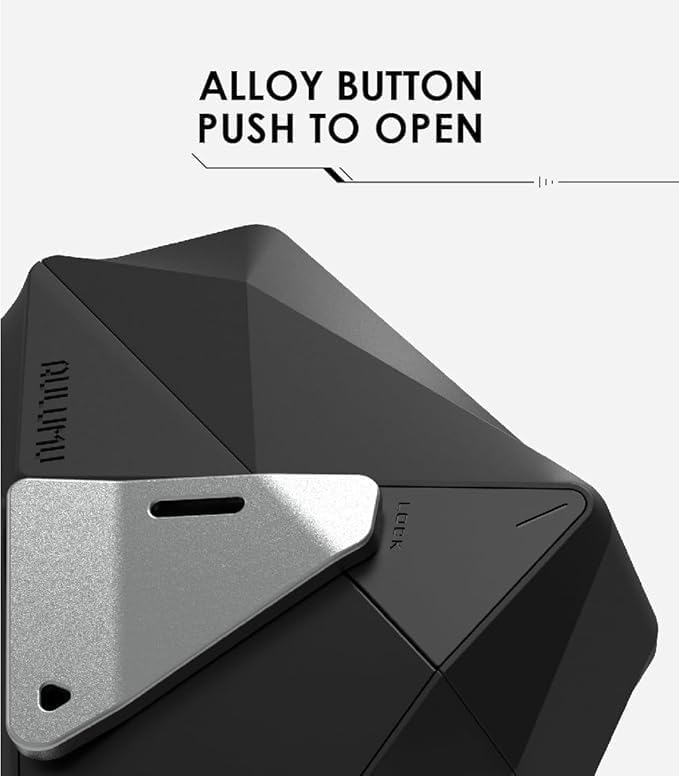 Miniatura 4 de Aulumu Funda geométrica A09 AirPods Pro 2 21 generación con bloqueo  Funda protectora con hebilla de nailon  Armadura de aleación  Compatible con